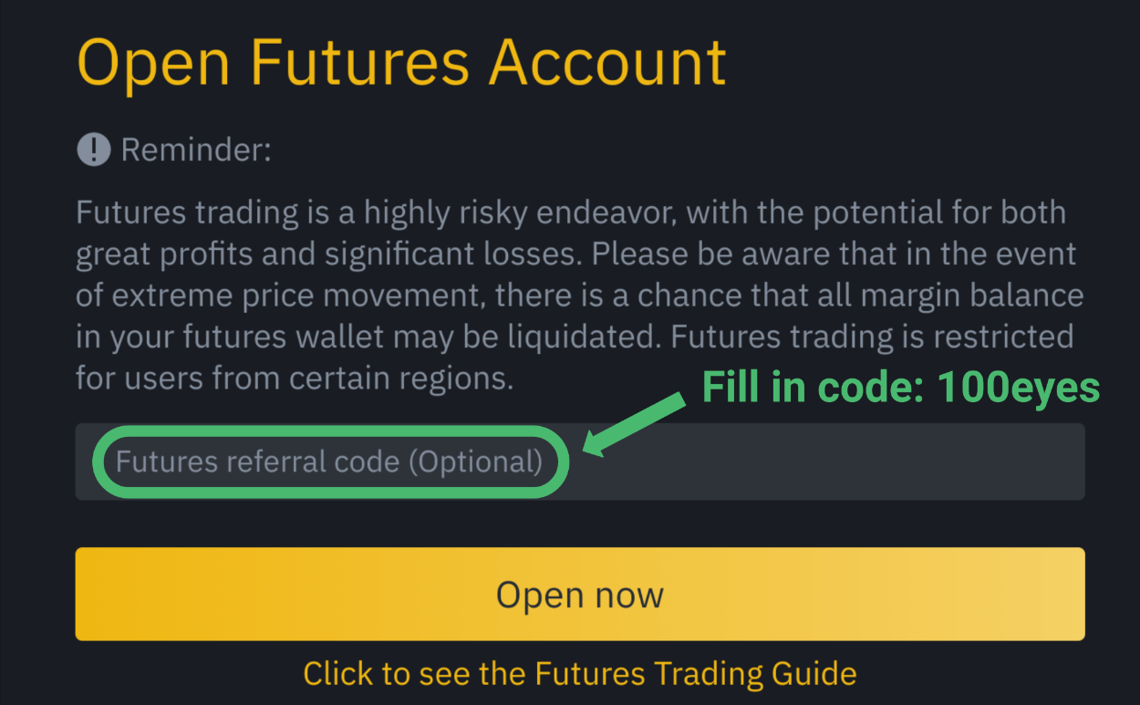 Binance referral code and binance referral link